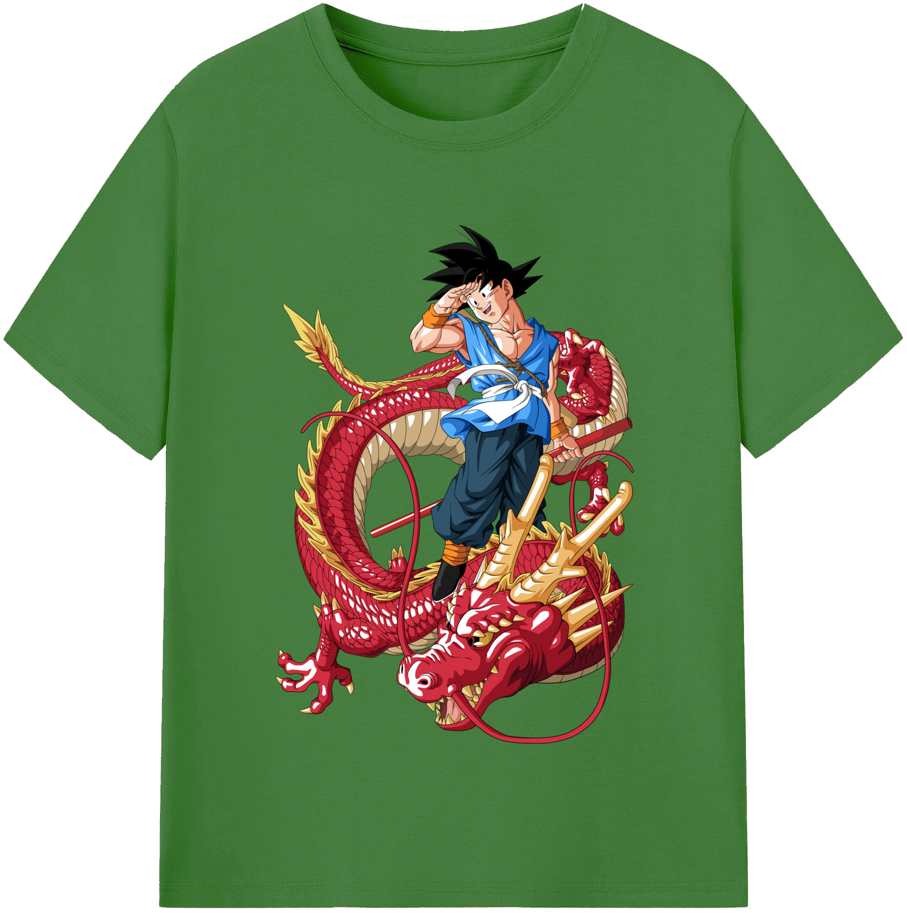 （画像用） ドラゴンボール 孫悟空（そん ごくう）Son Goku カカロット DRAGON BALL Kakarotto レディースカジュアルプリントTシャツ（綿100％）